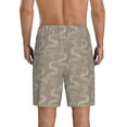 thumbnail image 3 of Kdxio Hand Drawn Snake Print Mens Sleep Shorts Bottoms Soft Comfy Pajama Wear Pants with Drawstring Pockets, 3 of 7