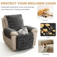 thumbnail image 3 of Eurhowing Fleece Recliner Chair Cover, Non-Slip Stretchable Recline Sofa Slipcover, Fuzzy Plush Washable Armchair Reclining Furniture Protector, Dark Gray, 3 of 10