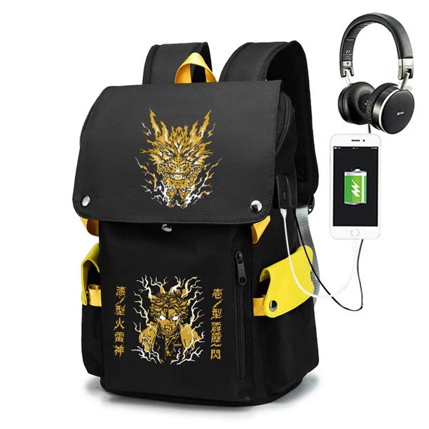 Anime Agatsuma Zenitsu School Bag Oxford Laptop Bags Boy Girl School Backpack Large Capacity Travel Bag For Kids