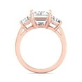 thumbnail image 3 of Arca - Three Stone Ring Trapezoid & Emerald Cut Moissanite Lab - Diamond Engagement Ring, 3 of 5