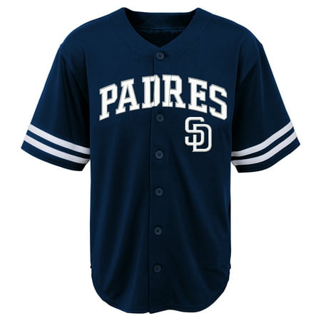 MLB San Diego PADRES TEE Short Sleeve Boys Fashion Jersey Tee 60% Cotton 40% Polyester BLACK Team Tee