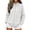 Light Ashy, variant on Women's Mock Neck Stand Collar Zip Up No Hood Sweatshirt Jacket, Long Sleeve Loose Seam Pocket Lightweight Casual Sweater Top for Work Dates Parties Campus Weddings Meetings Casual Outings Black