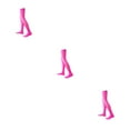 thumbnail image 2 of yingyy 1 Paire de Chaussettes Hautes 52 cm Élasticité Style Preppy Chaussettes Hautes Cosplay Rose Rouge 3Ensemble, 2 of 6