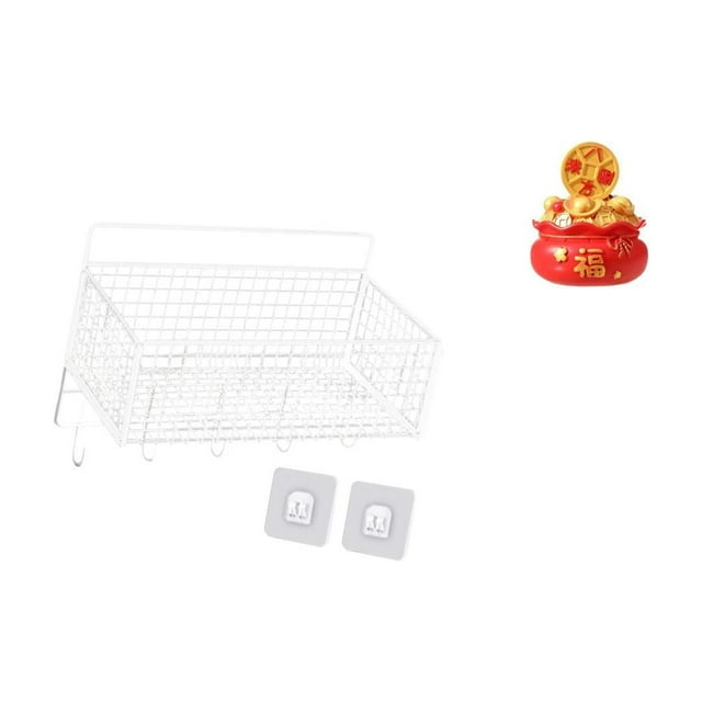 Cesta de almacenamiento colgante,Cesta de almacenamiento para gabinete organizador de pared colgante,Estantes de pared con decoración de granja,Escultura de escritorio,Estatua de la Cuenca del