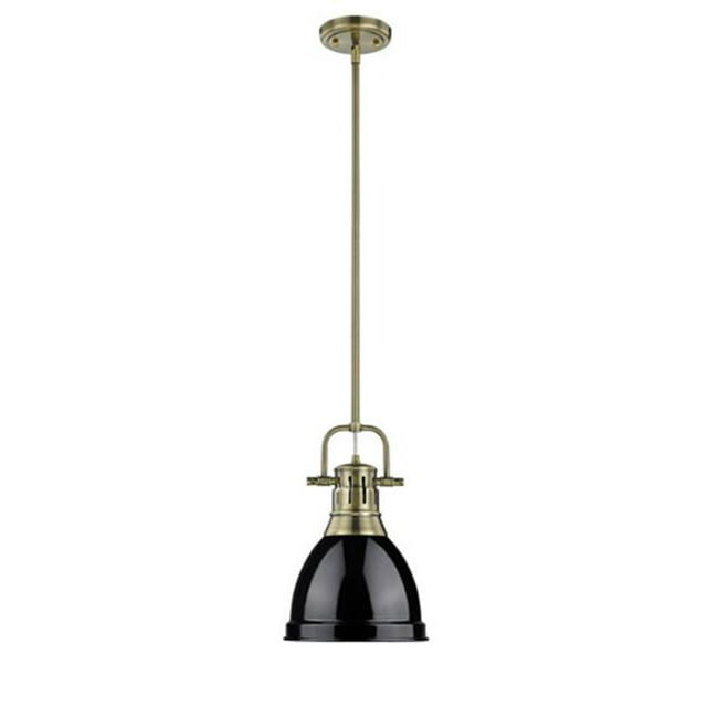 Golden Lighting 3604-S AB-BK Petit Pendentif avec Tige