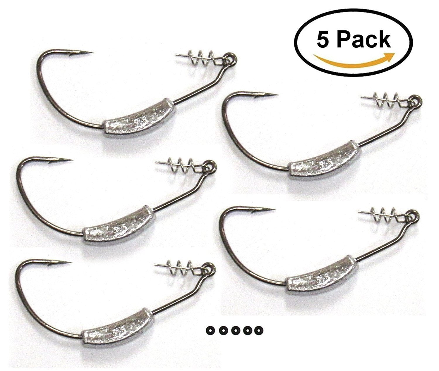 Harmony Fishing Razor Series Weighted Swimbait Hooks (5 Pack