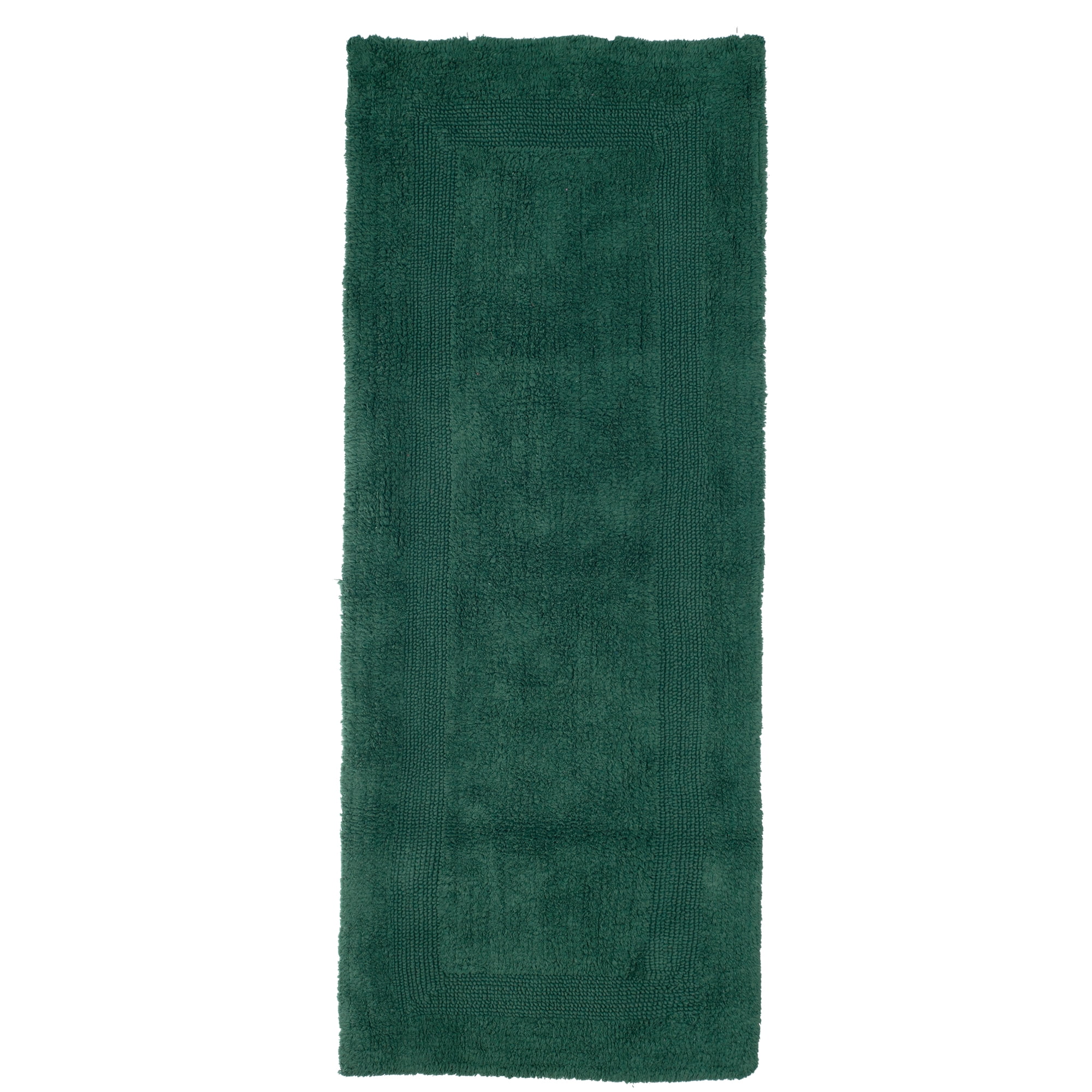 Lavish Home 60x24-Inch Machine Washable Cotton Bath Mat (Green)