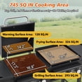 thumbnail image 4 of Multifunctional  Gas Grill Combo, Outdoor Propane Griddle with Cover, 5-Burner Propane Gas BBQ Grill with Side Burner, Cast Iron Grid, Storage Shelf, on Wheels, 4 of 10
