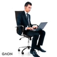 thumbnail image 3 of Juego de 2 Silla de Escritorio Gaon Ergonomica y Ajustable Negro, 3 of 9