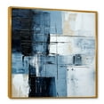 thumbnail image 2 of Designart "Modern Scandinavian Art In Blue And Beige" Abstract Painting Floater Framed Wall Art Living Room, 2 of 5