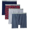 thumbnail image 5 of Big Men's Dual Defense Assorted Blues Boxer Briefs, 4 Pack, 5 of 8