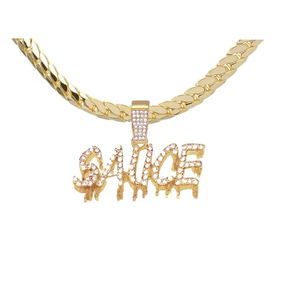 Sauce Gold Tone 20" Miami Cuban Chain Necklace MCP 1434 G