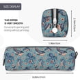 thumbnail image 3 of Rocae Underwater Animals and Flowers for Pen and Marker Pouch with Zipper for Men and Women, Stationery Bag Pen Holder for Work and Office, 3 of 9