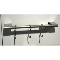 Metrotex Designs 64032 Maxim Wall Towel Bar with 3 Hooks, Brushed Nickel