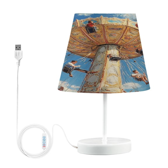 BZSMCE Table Lamp Creative Rotating Flying Chair Simple Pattern Night Light
