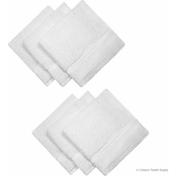 Linteum Textile 100% Soft Cotton household Premium Bath Towels (6-Pack, 24x50 in, White)