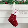 thumbnail image 4 of CSChome Christmas Sequin Socks Hand Knitted Embroidered Letters Christmas Stocking Unique Shiny Design Large Size Christmas Decorations Stocking, 4 of 6