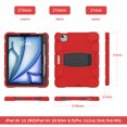 thumbnail image 6 of XYX Case for iPad Air 11 inch M2 2024 (6th Gen), Dual Layer Slim Heavy Shockproof Rugged Protective Cover Case with Kickstand (Red Black), 6 of 7