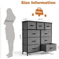 thumbnail image 2 of Wangbujianwang Dresser for Bedroom, 9 Storage Drawers, Wide Fabric Closet Chests Organizer Tower Furniture, TV Stand with Wooden Top Metal Frame for Clothes, Living Room, Hallway, Entryway Grey, 2 of 15