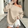 thumbnail image 2 of GUACER Womens One Shoulder Tops Trendy Soft Oversized Long Sleeve Blouses for Everyday Date Casual, 2 of 9