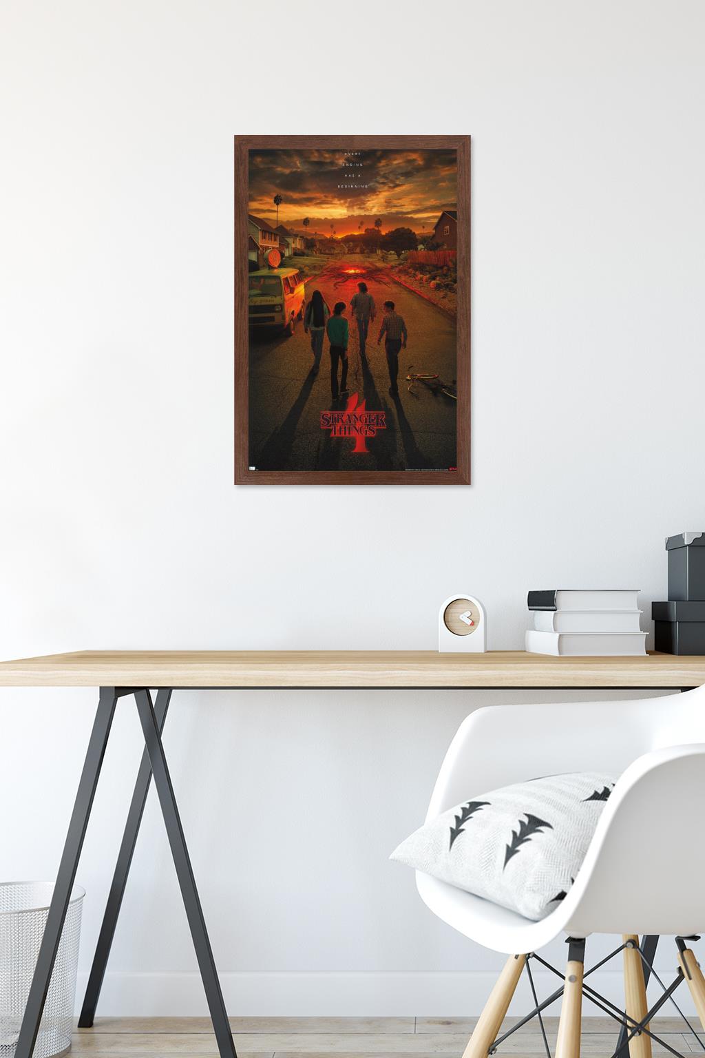 Netflix Stranger Things: Season 4 - California Teaser 16.5 in x 24.25 in Framed Poster, by Trends International