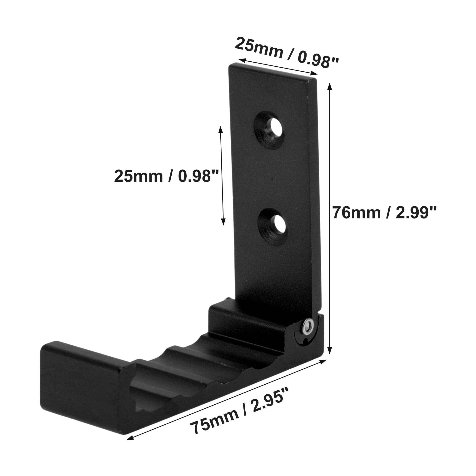 Unique Bargains 4 Pcs Foldable Foldable Coat Hook Wall Mount Invisible Black