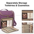 thumbnail image 6 of BAGSMART Extra Large Travel Toiletry Bag, Water-resistant Makeup Cosmetic Bag with Hanging Hook, Travel Toiletries Accessories Organizer Essentials, Full Sized Container, Purple, 6 of 7