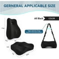 thumbnail image 6 of Seat Cushion &  Support Pillow Set for Office Chair,  Pillow for  , Memory   Support Pillow & Chair Cushion for  seat, Desk Chair (Black), 6 of 8