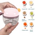 thumbnail image 4 of Mini Grinder Grinder Machinera Máquina Adsorbible Trituradora Portátil Portátil ABS Acero Inoxidable Master Master Handheld para Fruits Carne Pink tholdsy HA009842-04B, 4 of 6