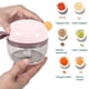 thumbnail image 4 of Mini Grinder Grinder Machinera Máquina Adsorbible Trituradora Portátil Portátil ABS Acero Inoxidable Master Master Handheld para Fruits Carne Pink Inevent HA009842-04B, 4 of 6