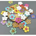 thumbnail image 2 of Clearance! beishanbush Buttons 20Mm Wooden 2-Holes Decorations Scrapbooking Flowers Sewing Color Buttons Mixed Home Diy One Size Multi-Color, 2 of 7