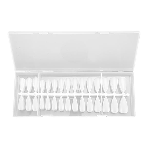 Unique Bargains 1 Set Women's Matte Long Stiletto Fake Nails Kit False Nail with Box Clear