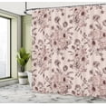 thumbnail image 4 of Ambesonne Floral Shower Curtain, Romantic Rose Flower Rococo, 69"Wx84"L, Warm Taupe, 4 of 4