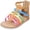 Rainbow, variant on HOMEHOT Toddler Girl Sandals for Summer Gladiator Cross-tied Zipper Flat Sandals with Strappy Ankle Zipper Toddler 10 Rainbow