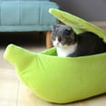 thumbnail image 4 of Small Medium Large Soft Mat Kennel Basket House Indoor Banana Cat Bed Cat Cushion Dog Bed Pet Sleeping Bag YELLOW S, 4 of 8