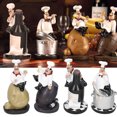 thumbnail image 4 of Restaurant Decor, Chef Figurine, 4 Kinds Resin Durable Beautiful For Home Restaurant, 4 of 8