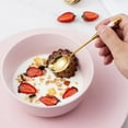 thumbnail image 3 of Stainless Steel Coffee Spoon Ceramic Long Handle Spoon Stirring Spoon Gold-plated Dessert Spoon P Brilliant, 3 of 6
