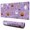 Purple Halloween Pattern, variant on Long Mouse Pads for Desk,Purple Halloween Jack Lanterns Desk Mats on Top Of Desks, Desk Mouse Pad Extra Large with 3mm Non-Slip Base and Stitched Edge for Gaming,Office,Work,Home 31.5x11.8in