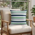 thumbnail image 4 of 16x16 Pillow Covers Set of 2, Green Grey Striped Square Throw Pillow Covers for Couch/Sofa/Living Room, Farmhouse Stripes Modern Abstract Art Decorative Soft Pillowcases for Couch Throw Pillows, 4 of 9