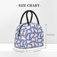thumbnail image 2 of Rateoe Cute White Rabbit Pattern Lunch Bag Women, Lunch Box, Lunch Bag, Small Leakproof Lunch Tote Large Capacity Reusable Insulated Cooler Lunch Container, 2 of 6