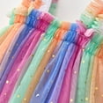 thumbnail image 4 of WOYY Girls Rainbow Tulle Dress Summer Sleeveless Tutu Dress, 4 of 4