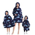 thumbnail image 1 of Wearable Blanket Hoodie for Adults Sherpa All Patterns Oversized Sweatshirt Blanket with Pockets, 1 of 6