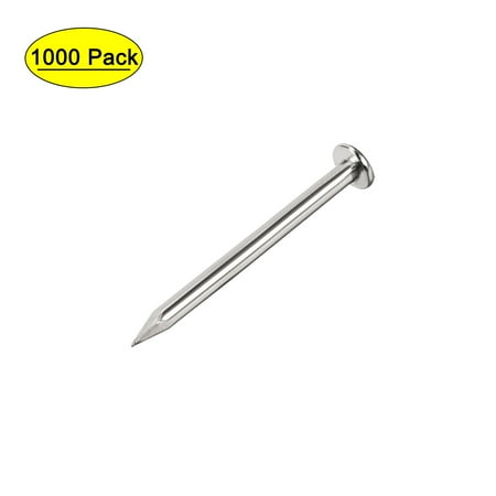 

Uxcell Tiny Nails Carbon Steel Nickel Plated 1.2x16mm/0.05 x0.63 1000 Pack