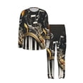 thumbnail image 3 of Men's 2 Pack Pajama Set Long Sleeve Sleepwear Soft Loungewear Pjs Sets, Music Cool Piano Vintage, 3 of 6