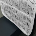 thumbnail image 3 of Italy Microwave Oven Cover, Simple Hand Drawn Monochrome Sketch of Ingredients Required for Pizza, Water Resistant Organizer with Pockets for Kitchen, 36" x 12", White and Charcoal Grey, by Ambesonne, 3 of 4