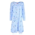 thumbnail image 3 of JEFFRICO Womens Long Sleeve Nightgowns Front Side Pocket Sleepwear Soft Pajama Dress Nightshirts, 3 of 5