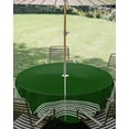 thumbnail image 3 of Outdoor Tablecloth with Umbrella Hole Zipper Green Greek Key Round Tablecloth 60" Waterproof Outside Table Cloth Geometric Greece Ancient Farmhouse Geo Patio Table Cover Tablecloths for Picnic Party, 3 of 8