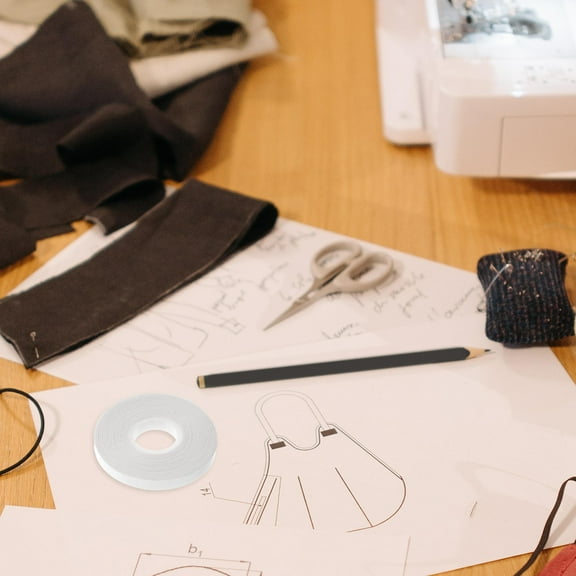 BALAHAPY 1 Roll Water Soluble Adhesive Double Sided Fabric Tape for Clothing Repairs and Quilting Projects