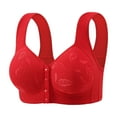 thumbnail image 2 of WCMZJ Daisy Bras for Older Women Plus Size No Underwire Front Closure Comfort Senior Wireless Snap Closing Bra, 2 of 8