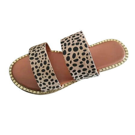 

KI-8jcuD Buckle Sandals Ladies Fashion Summer Leopard Print Broadband Casual Flat Sandals Memory Foam Sandals For Women Size 10 Cute Wide Width Sandals For Women Women Summer Sandals Women Wedge San